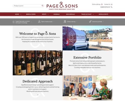 Page & Sons homepage