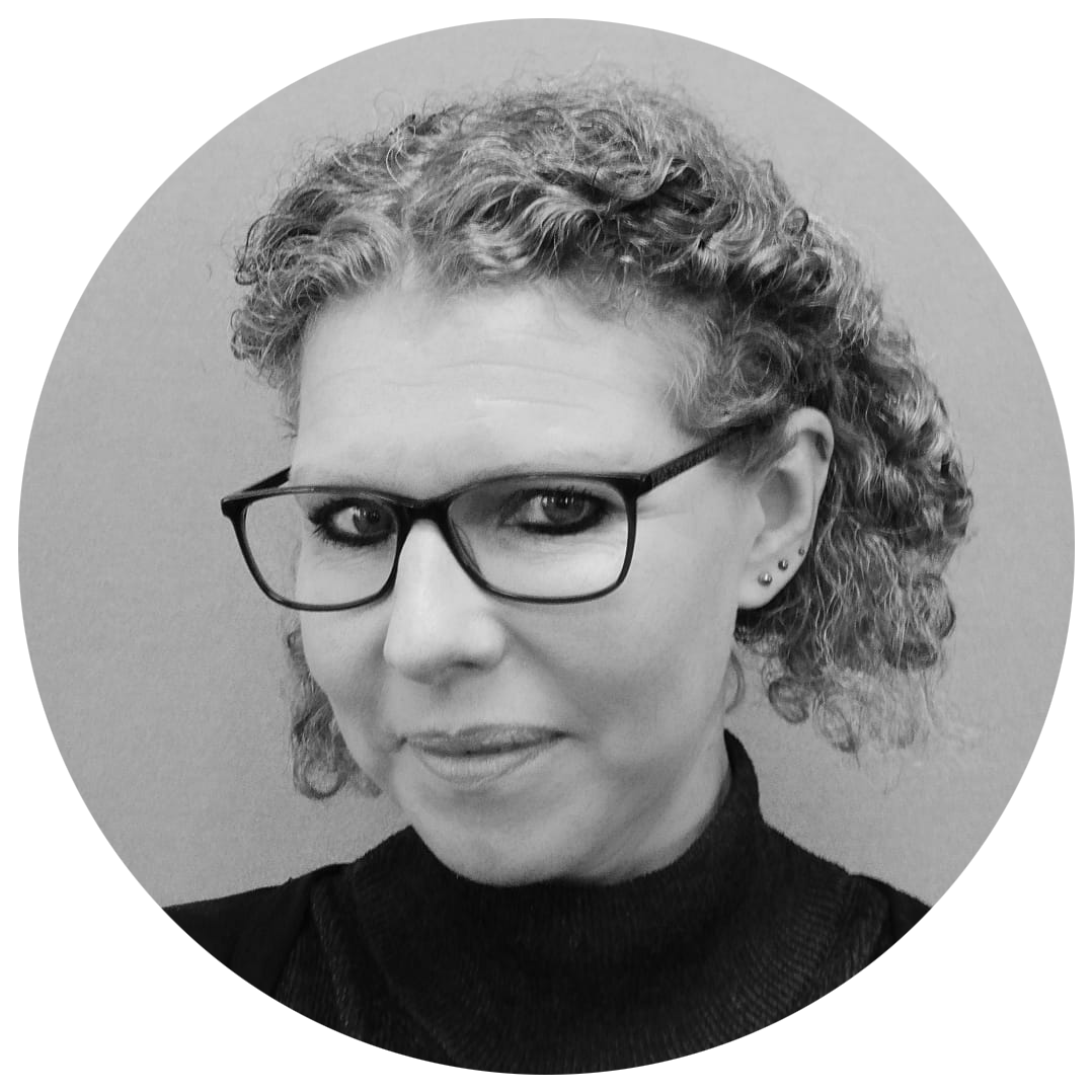 A black and white photograph of Marie Hadaway